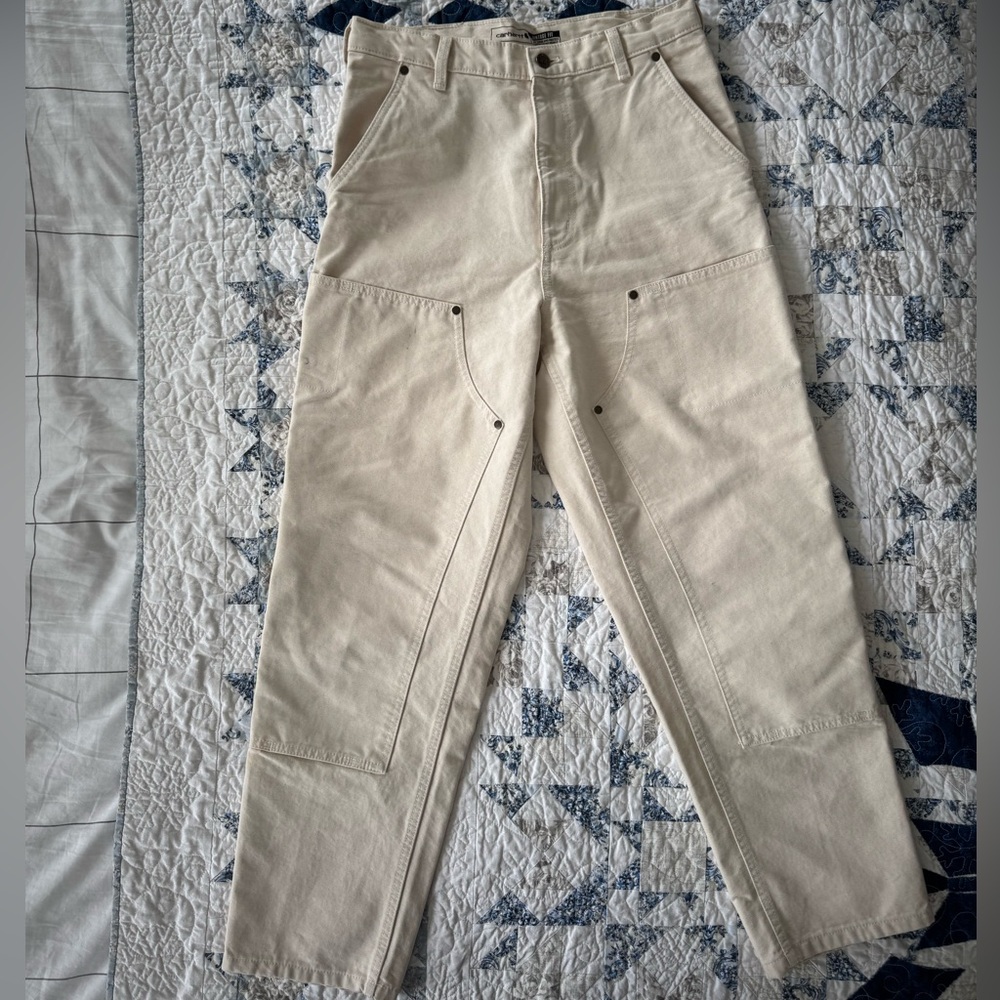 Carhartt Work Pants in Light Cream